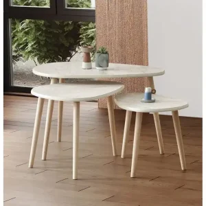Snabb leverans Horatio Satsbord 80 cm Sand - Möbler
