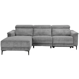 Loft24 Lund Reclinersoffa 3-sits Grå - Möbler Rabatt