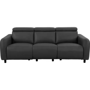 risnedsättning Loft24 Reclinersoffa utan hörn Loft24 Soffa 3-sits Loft24 Skaane med 2 manuella vilstolar Grey Artificial leather - Möbler