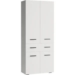 Sänkt pris Loft24 Malika Högskåp till Badrum 180x76x35 cm Vit - Hus & renovering