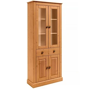 Loft24 Mille Vitrinskåp 78x182 cm Brun - Förvaring Nedsatt pris
