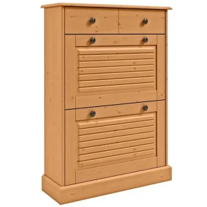 Trygg betalning Loft24 Mille Skoskåp 75x105 cm Brun - Förvaring
