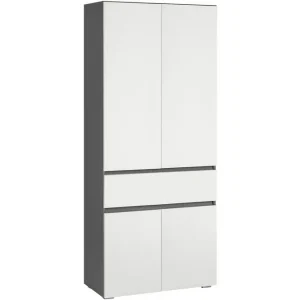 Billig Loft24 Wisla Högskåp till Badrum 180x76x37 cm Vit - Hus & renovering
