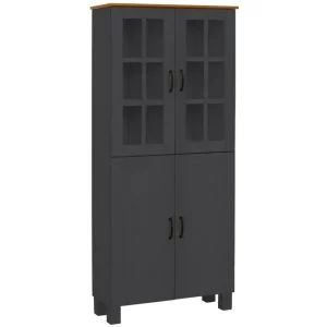 Billig Loft24 Alby Högskåp till Badrum 130x75x30 cm Grå - Hus & renovering