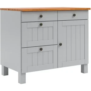 Beställ idag Loft24 Alby Skänk 85 cm Grå - Förvaring