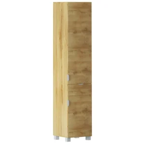 Loft24 Atlas Högskåp till Badrum 181x38x36 cm Natur - Hus & renovering Fynd