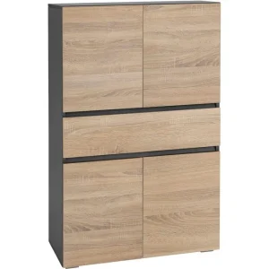 Loft24 Wisla Högskåp till Badrum 130x76x35 cm Grå - Hus & renovering Bästa pris