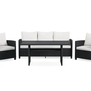 Säker betalning Comfort Garden James Light Soffgrupp utomhus i konstrotting Svart - Trädgård & spabad