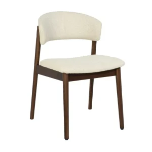 Andrarum Nala Matstol i trä med tygsits Valnöt/Beige - Möbler Expressleverans
