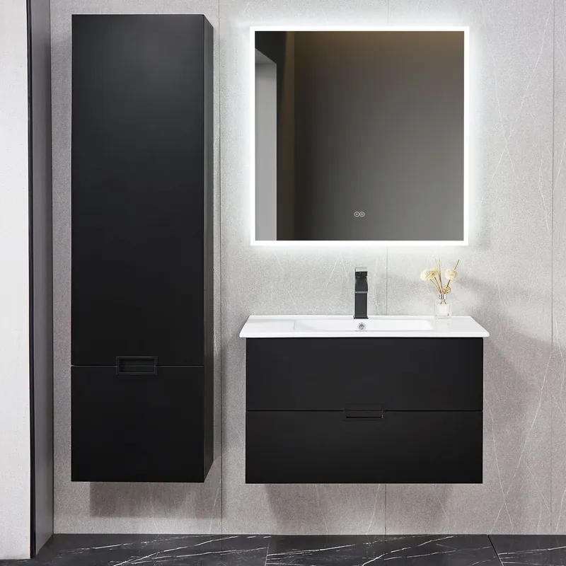 Badrumspaket 60cm | Kommod & sidoskåp i tålig MDF | LED-spegel - Hus & renovering Fynd