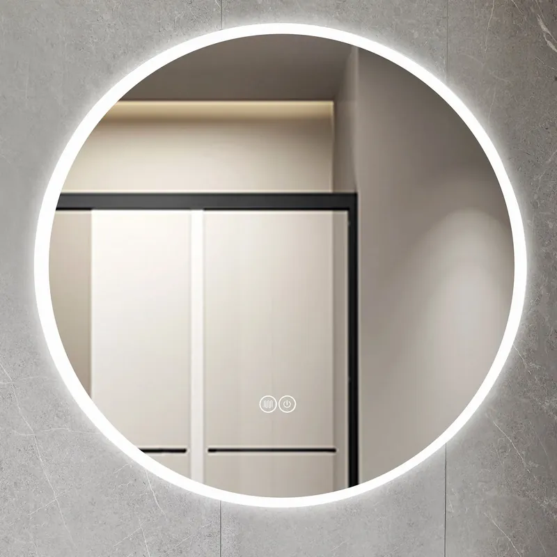 Billigare Rund badrumsspegel 100cm med LED-lyse | Anti-fog & touch-styrning - Hus & renovering