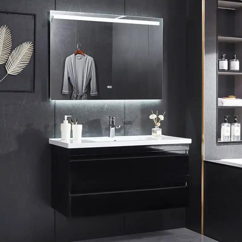Populärt val Badrumsmöbel 100cm | Kommod och LED-spegel | Blandare ingår - Hus & renovering