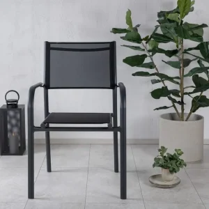 I lager Venture Home Fåtölj Santorini Utomhus svart - Utemöbler
