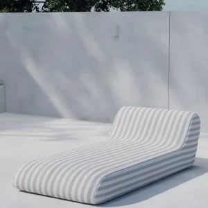 Venture Home Solstol Redang Utomhus Beige och vita ränder - Utemöbler Expressleverans