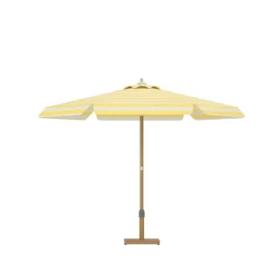 Venture Home Parasoll Cerox 270 cm Utomhus gul och vit, randig - Utemöbler Snabb leverans