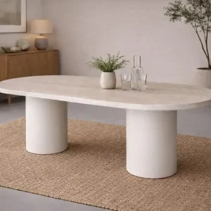 Venture Home Ovalt Matbord Narvik 200 cm Beige - Möbler Rabatt