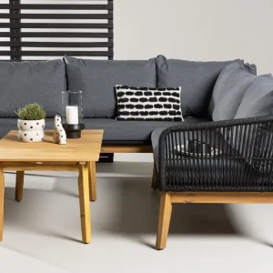 Venture Home Hörnsoffset 4-sits Chania Utomhus Svart - Trädgård & spabad Beställ idag