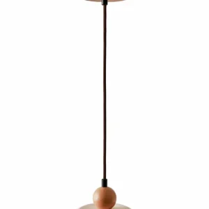 Serros Pendellampa Beige Och Ek - Belysning & el Outlet