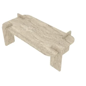 Outlet Osmiric Soffbord 120 cm Rektangulär Travertin - Möbler