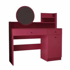 Handla nu Fabrony Sminkbord med spegel 124 cm Hallon - Möbler