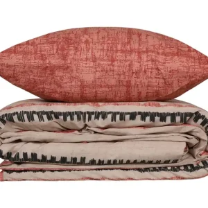 Botswana Bäddset 240x220 cm Tegelröd Gul Vit Svart - Textil & mattor Lägg i varukorgen