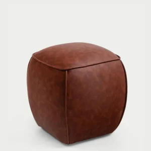 Valnor Sittpuff 40 cm Konstläder Brun - Möbler I lager