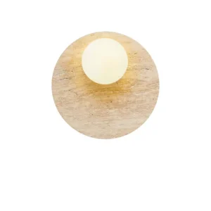 Kummer Vägglampa 10 cm Rund Beige Och Vit - Belysning & el Expressleverans
