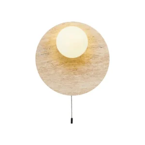 Kummer Vägglampa 10 cm Rund Beige Och Vit - Belysning & el Populär