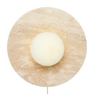 Premium Kummer Vägglampa 12 cm Rund Beige - Belysning & el