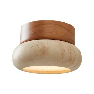 Eryvin Vägglampa 15 cm Rund Ek Beige - Belysning & el I lager