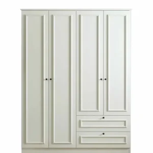 Wonthaggi Garderob 140x182 cm Vit - Förvaring Säker betalning