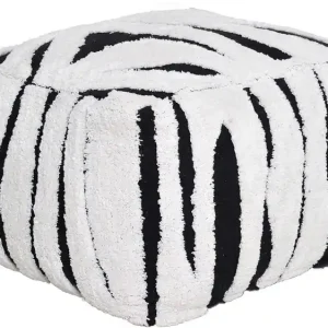 Mirello Puff 50 cm Vit/Svart - Möbler Rabatter