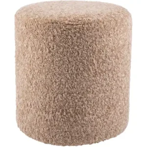 House Puff 35 cm Rund Teddy Beige - Möbler Endast idag