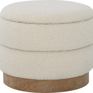 Fynd Selvaro Puff med förvaring 50 cm Rund Beige - Möbler