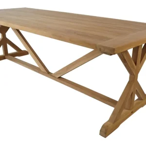Utomhusbord Prato bord med X-ben 240*100 cm trä - Utemöbler Säker betalning