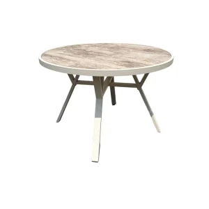 Utomhusbord Palermo rund Ø130 cm grå/beige - Utemöbler Säker betalning