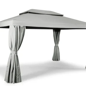 Utepaviljong SUNSET Paviljong 3x4 m grå - Utemöbler Reapris