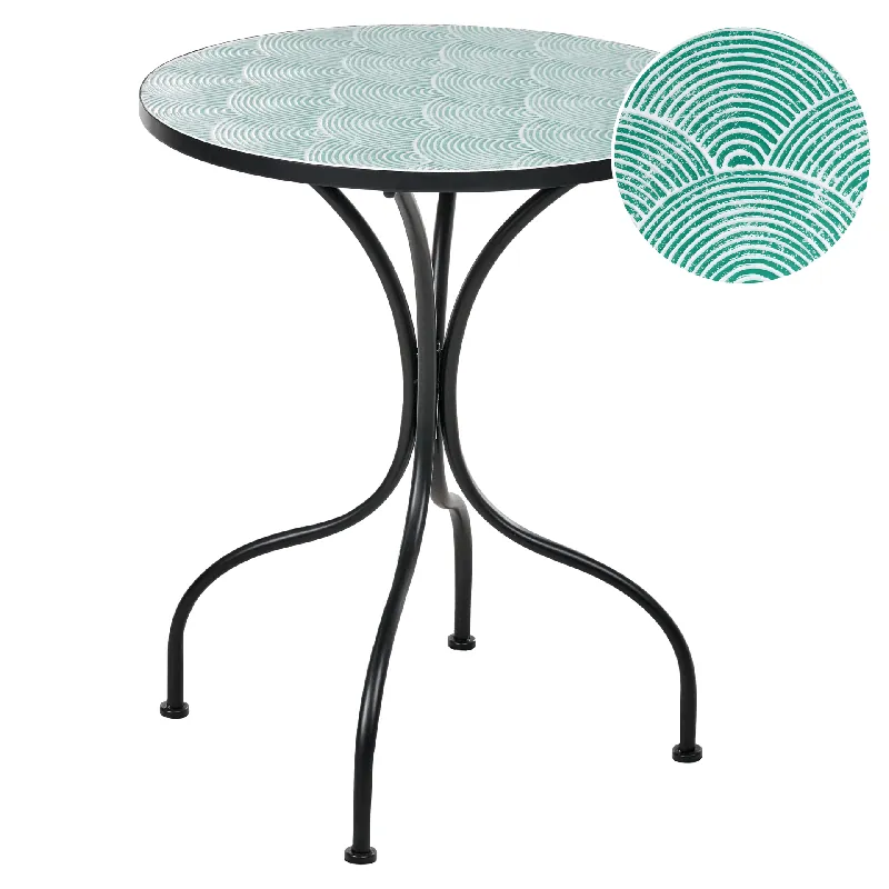 Bistrobord utomhus Anapo 60 cm Järn Svart/Grön - Utemöbler Kampanjpris