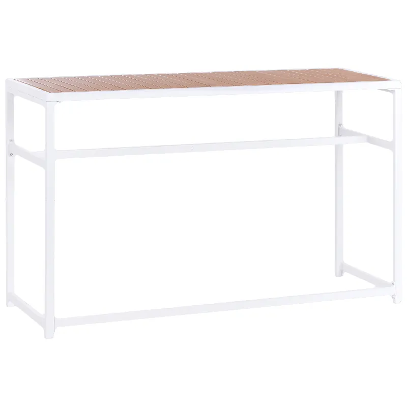 Barbord utomhus Avetrana 50x150 cm Vit/Brun - Utemöbler Köp online