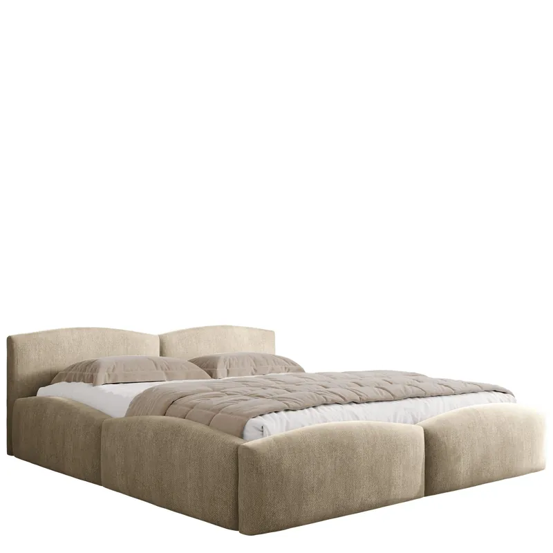 Aldrosen Sängram med förvaring 140x200 cm beige - Möbler Nedsatt pris