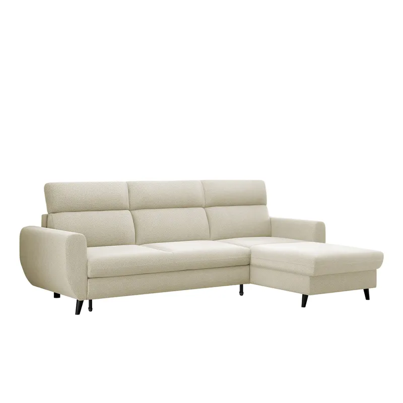 Vylon 3-sits Bäddsoffa med divan beige - Möbler Erbjudandepris