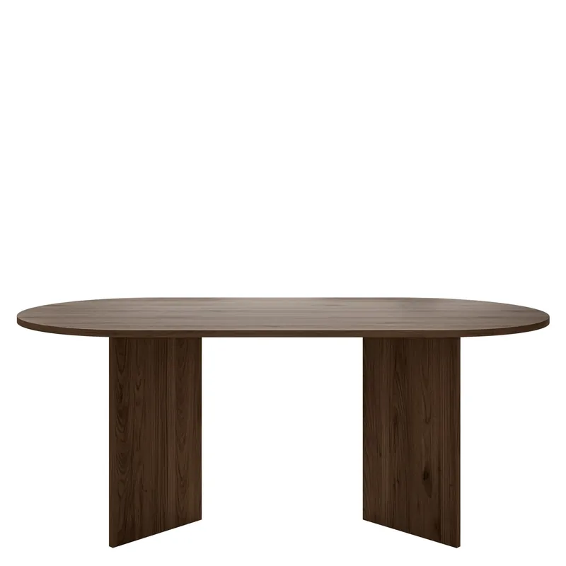 Zyleron Matbord oval 185 cm Brun - Möbler Kundfavorit