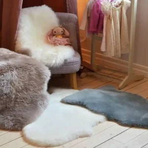 Snabb frakt Babycare lammskinn Kamel Kamel - Textil & mattor