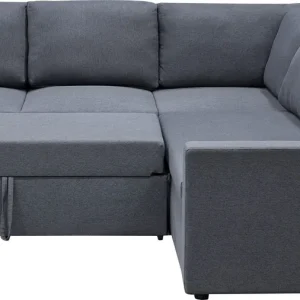 Bäddsoffa med förvaring - Grå - Hörnsoffa Mörkgrå - Möbler Outlet