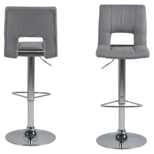 Barstol sitthöjd 62-83 cm - Grå/krom Grå/krom - Hushåll Lägg i varukorgen