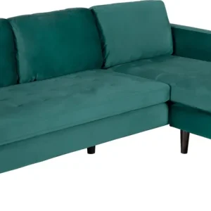 Divansoffa grön 218 cm bred Grön/svart - Möbler Extra rabatt