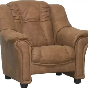 Fynd Fåtölj brunt microfiber tyg - Rom Brun - Möbler
