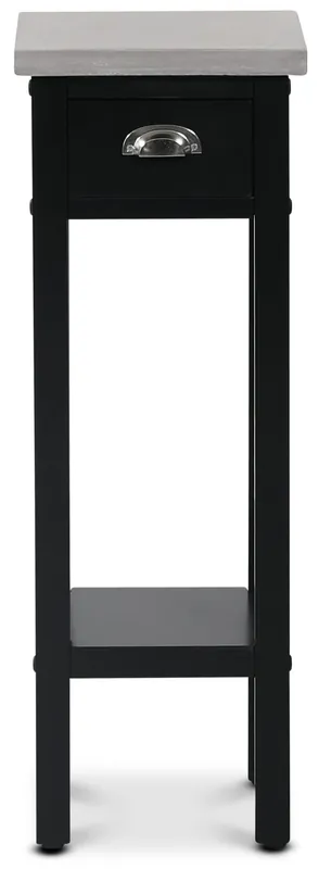Bästa pris Hugo sängbord 70 cm högt - Svart / grå topp Svart - Möbler