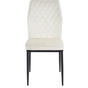 Snabb frakt Inez matstol i beige sammet med svarta ben Beige - Möbler