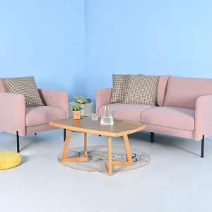 Kingsley 2,5-sits soffa i rosa sammet Ljusrosa sammet (Letto ljusrosa 1073) - Möbler Rabatt